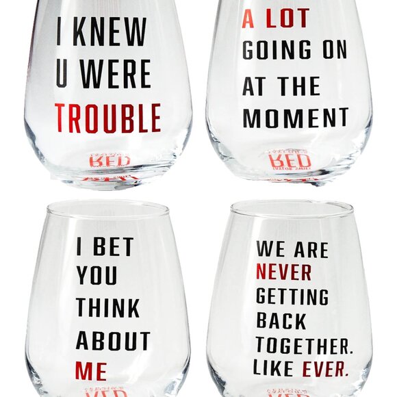 Taylor Swift Red (Taylor's Version) Wine Glass Set Taylor Swift Eras Tour 🍷